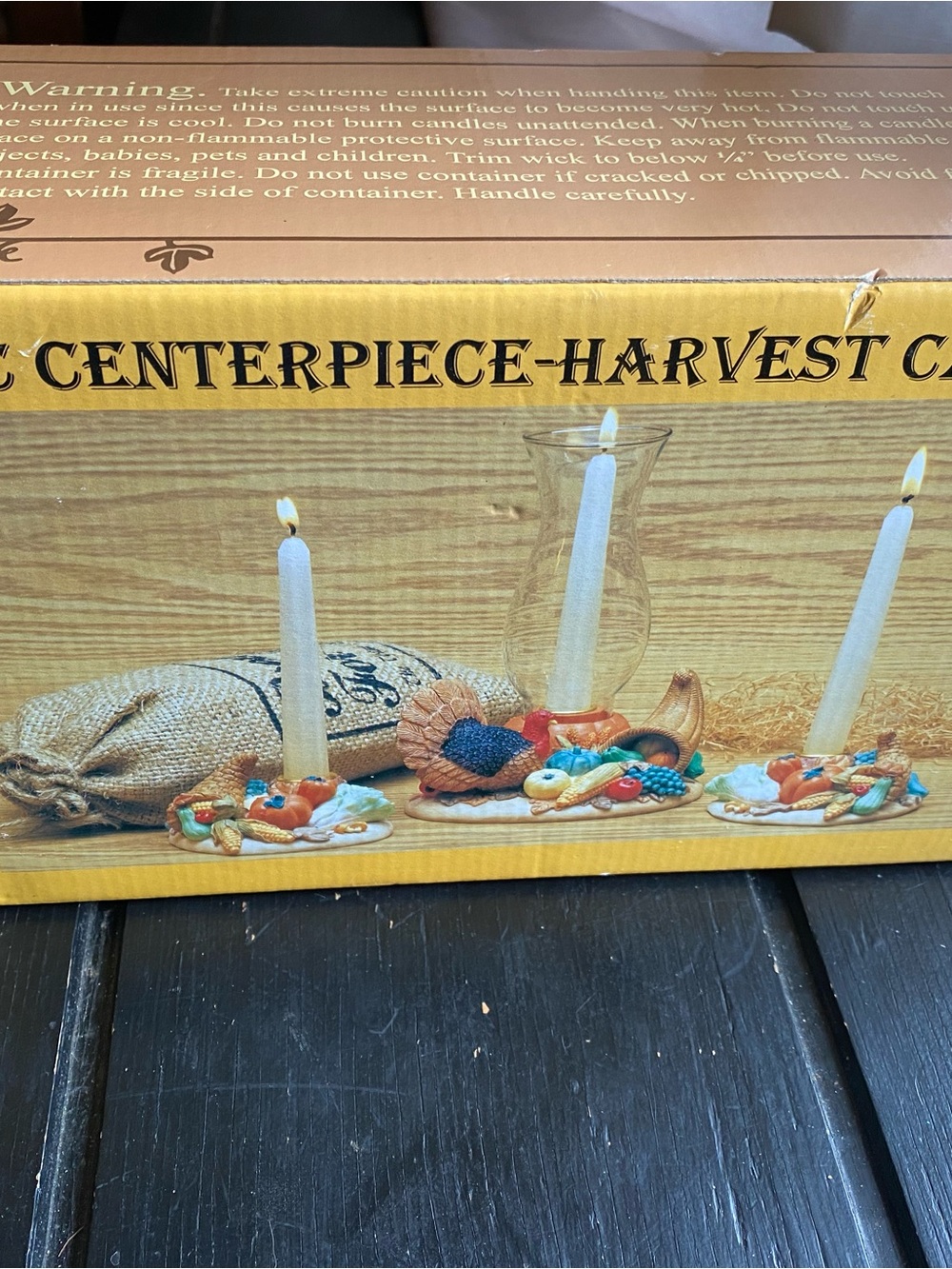 Harvest Candle Centerpiece Set - Multicolor